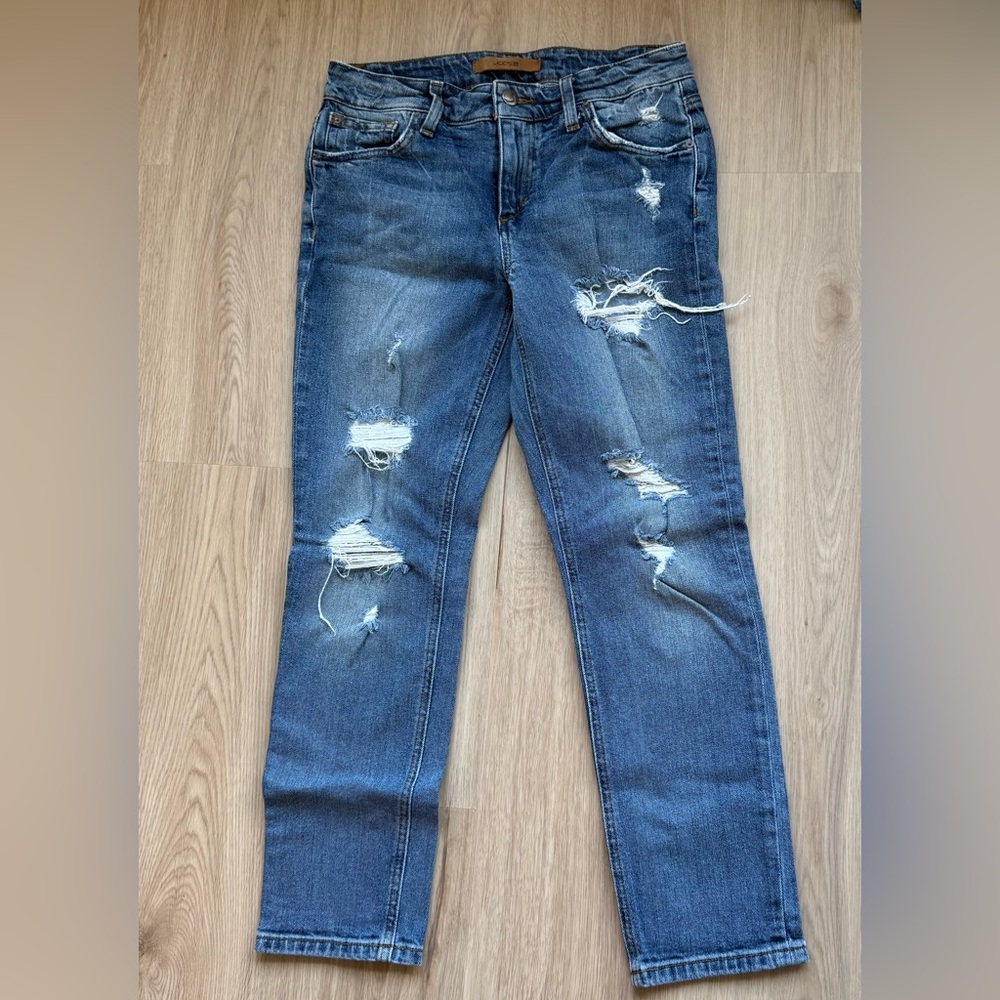 Women Joes The Billie Crop boyfriend slip crop Blue Jeans - Casual Ripped Denim